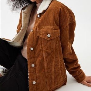 PacSun Oversized Corduroy Sherpa Trucker Jacket